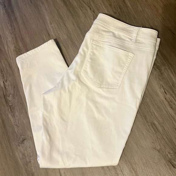 J Jill White Denim Authentic Fit Slim Ankle Jeans Size 16 - Picture 2 of 8